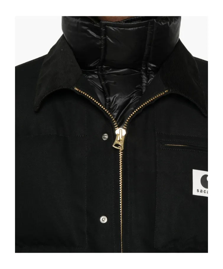 Sacai X Carhartt Wip Logo Patch Puffer Jacket