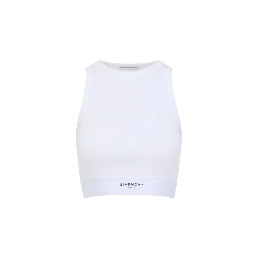 Givenchy Logo Detailed Cropped Tank Top