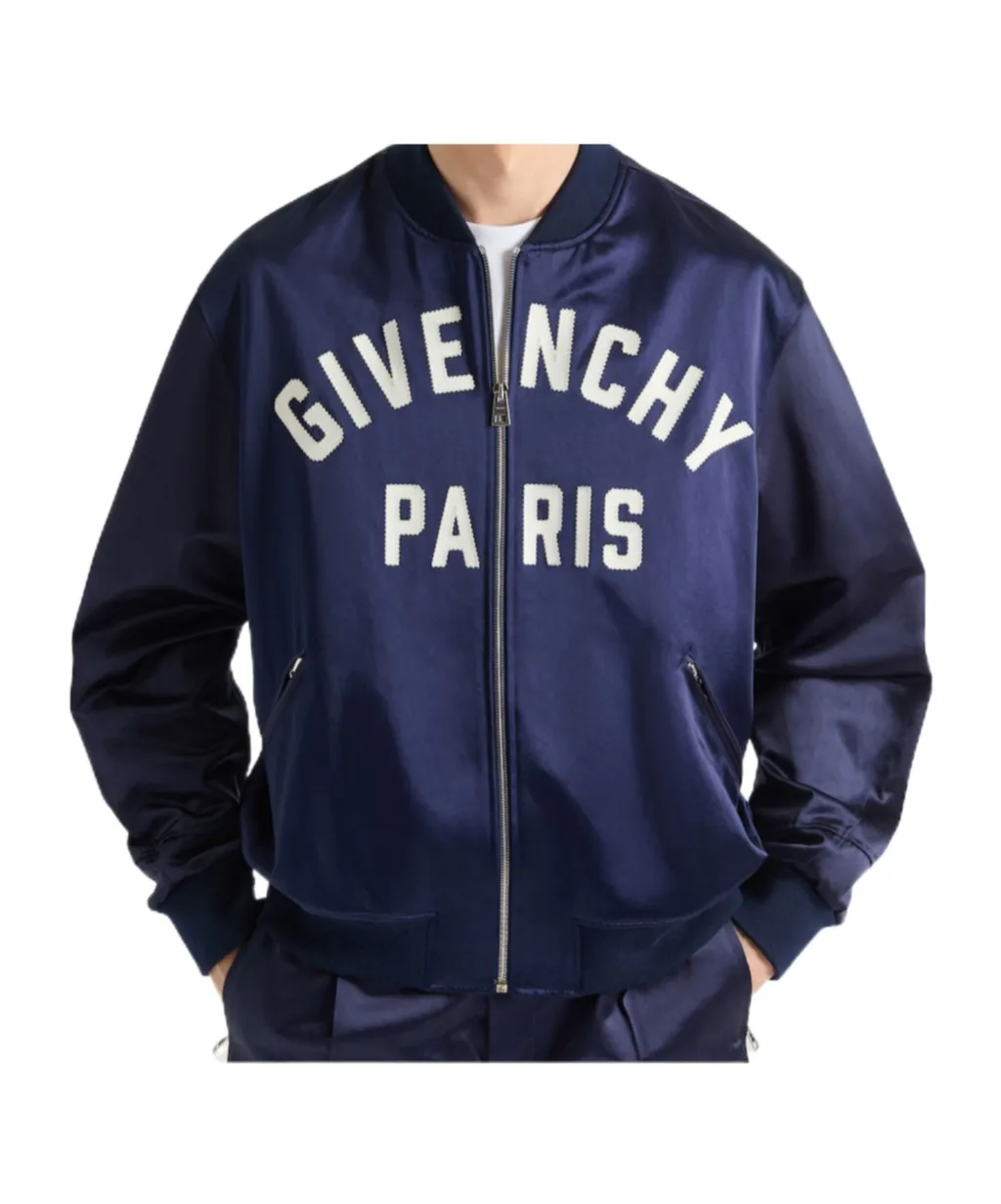 Couture Seam Bomber In Satin Embroidered Givenchy Paris