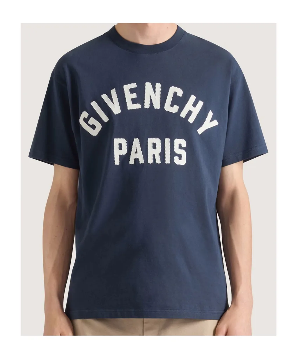 Givenchy Paris Logo Printed Crewneck T-Shirt