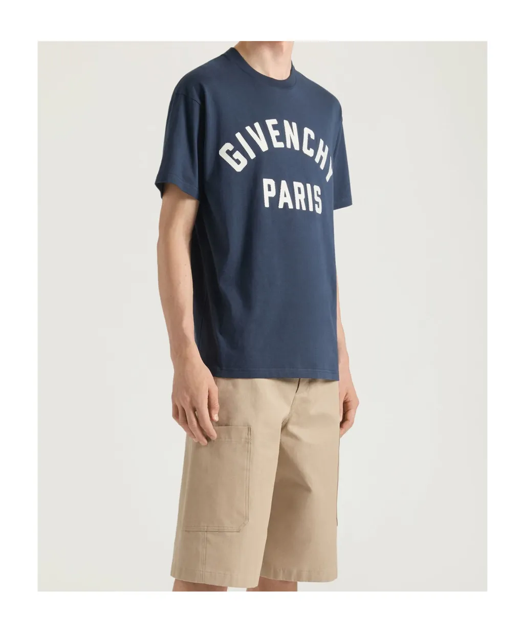 Givenchy Paris Logo Printed Crewneck T-Shirt