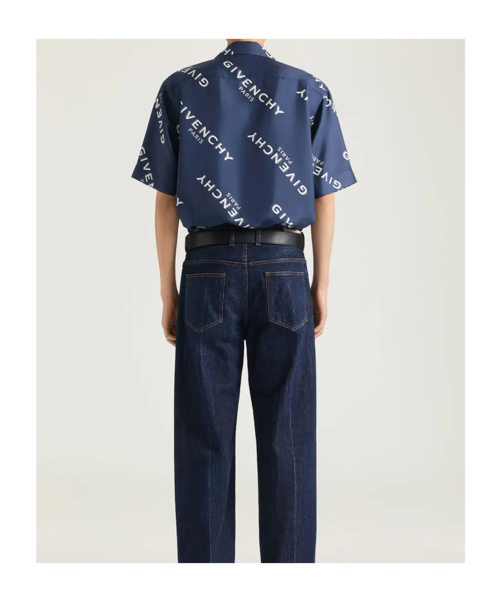 Givenchy	Logo Printed Short-Sleeve Bowling Shirt