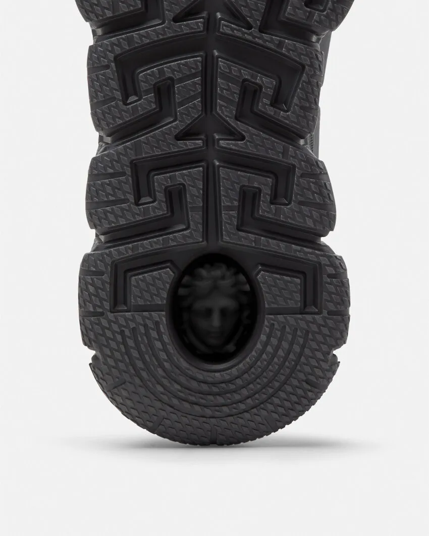 Versace Trigreca Barocco-Jacquard Lace-Up Sneakers