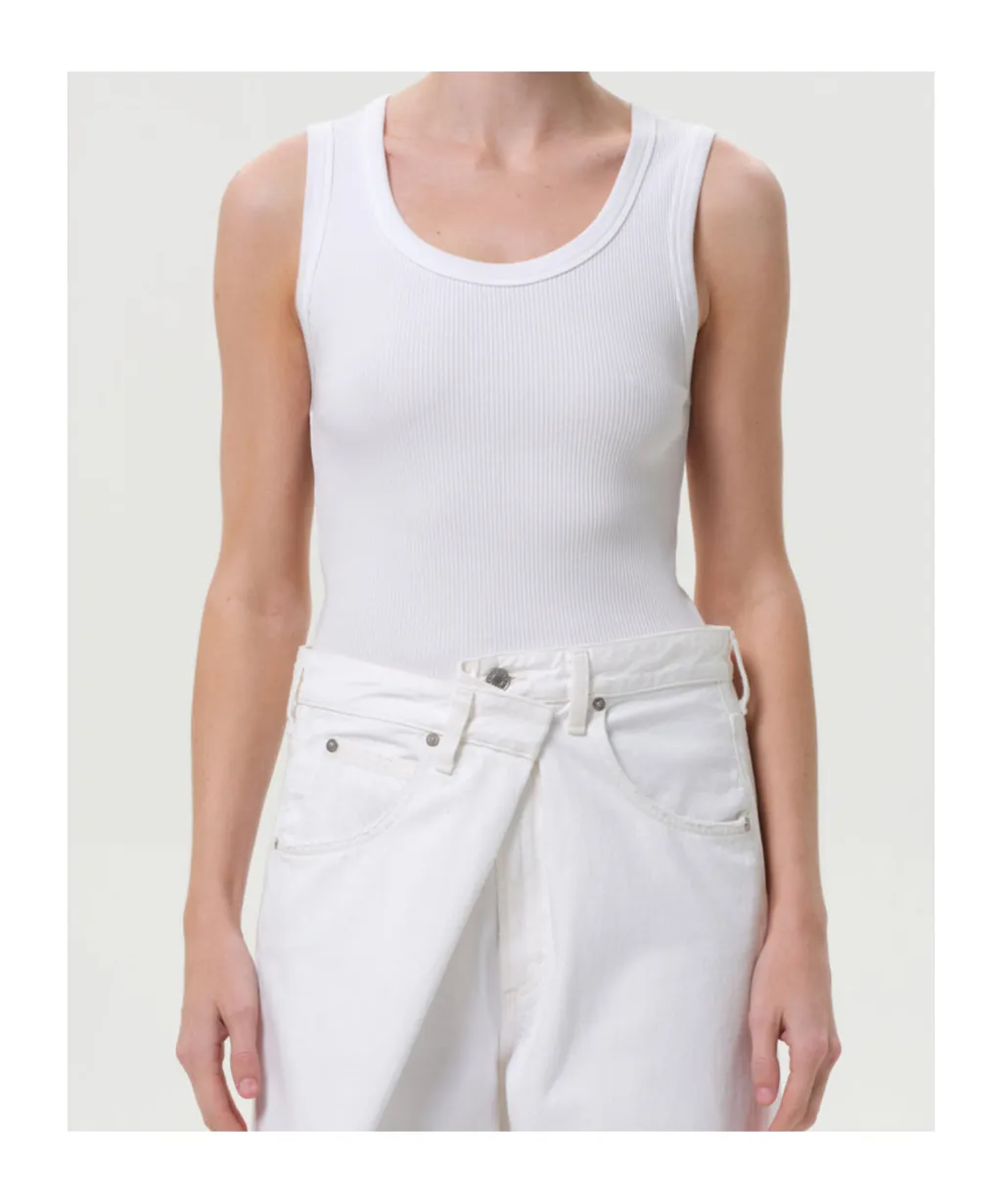 Agolde Poppy Sleeveless Ribbed Tank Top
