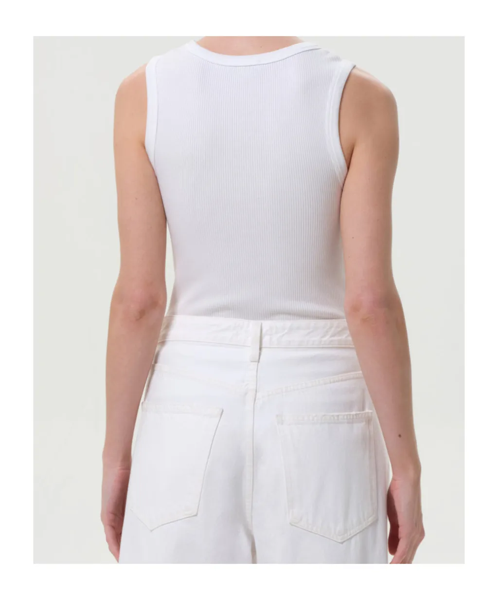 Agolde Poppy Sleeveless Ribbed Tank Top