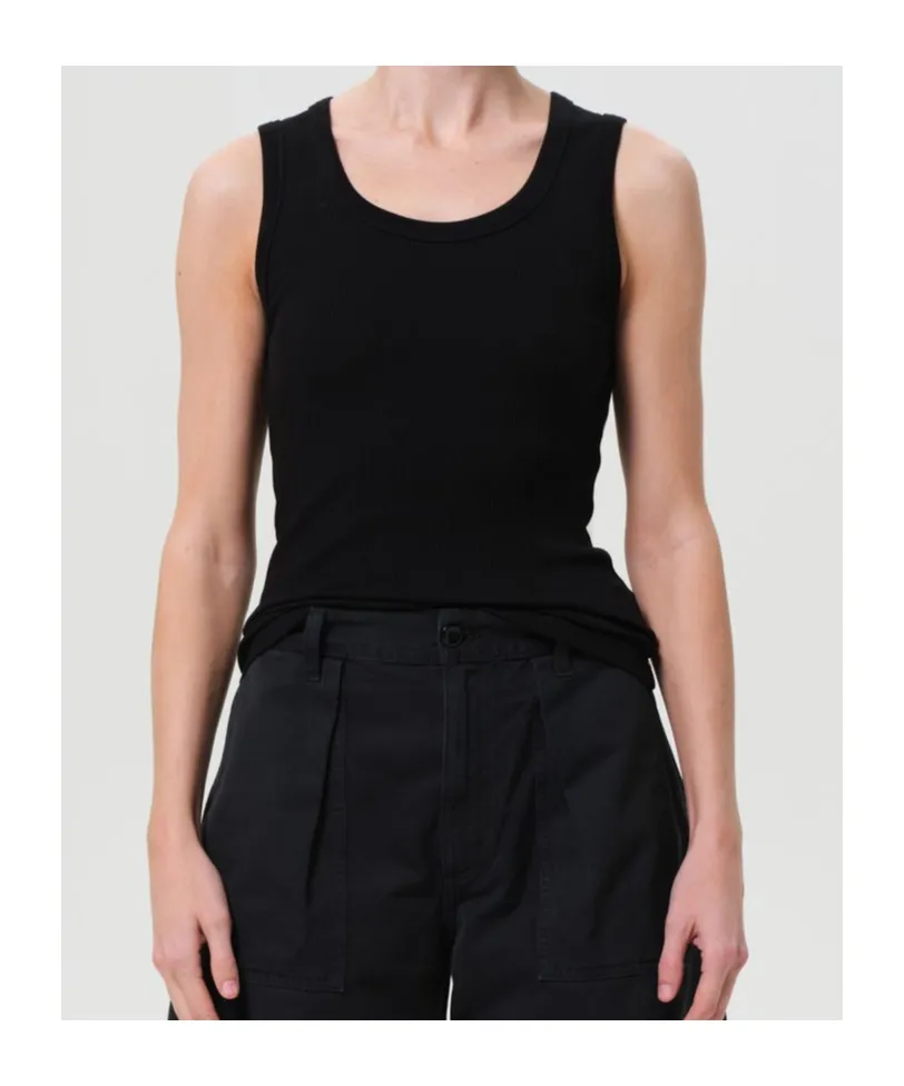 Agolde Poppy Sleeveless Ribbed Tank Top