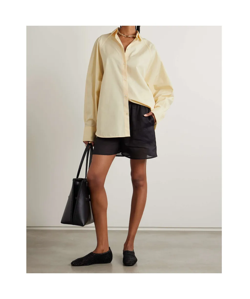 Totme Elasticated-Waistband Straight Hem Shorts