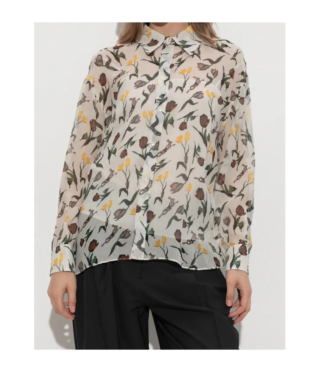 Marni Floral Printed Long-Sleeved Shirt