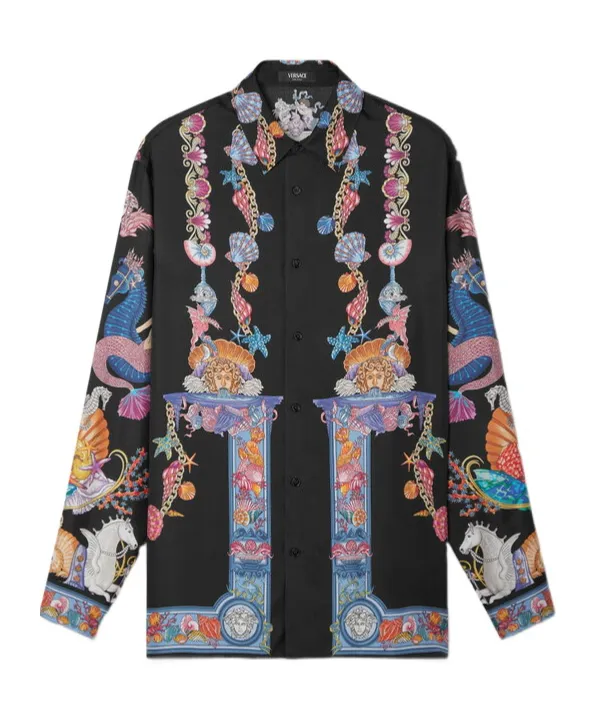Versace Pattern-Printed Button-Up Shirt