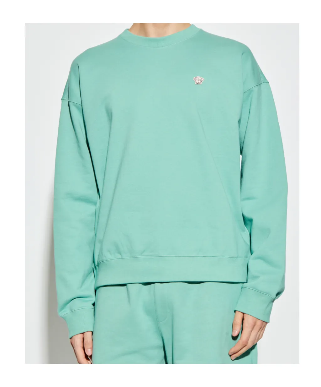 Versace Medusa Head Patch Crewneck Sweatshirt