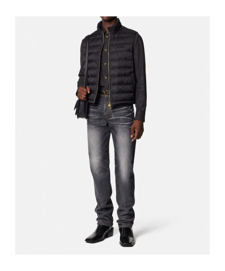 Versace Pattern-Jacquard Long-Sleeved Shirt