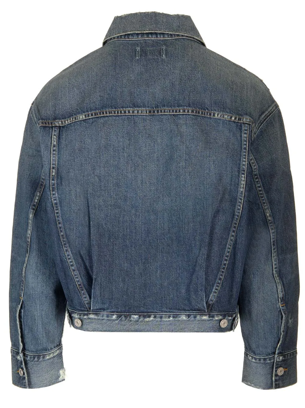 Lapel Long-Sleeved Denim Jacket