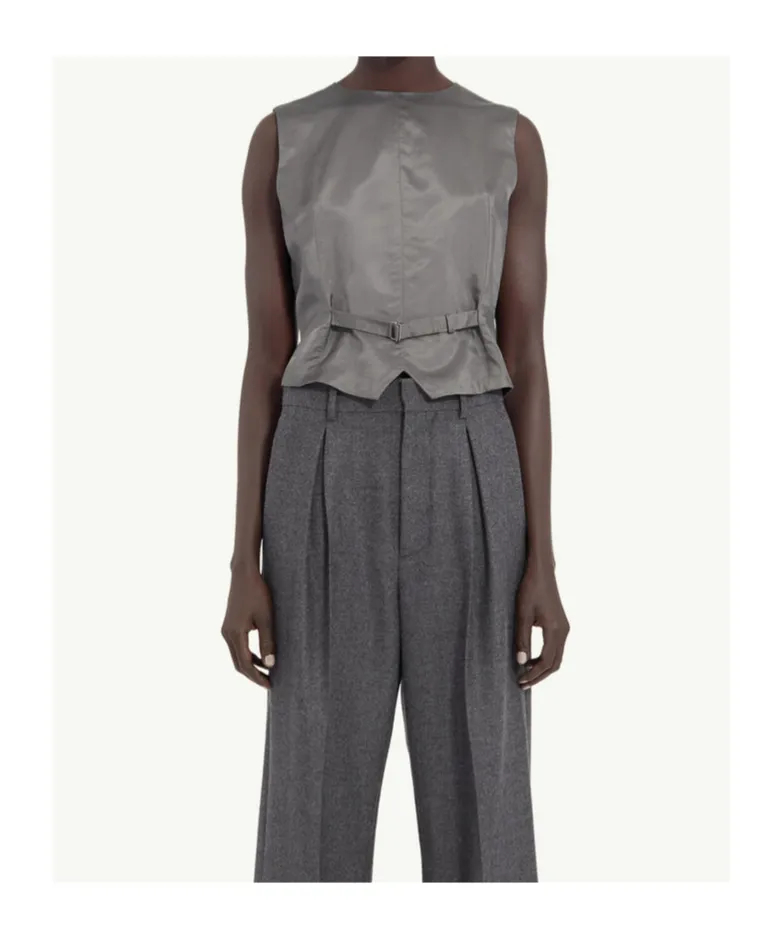 Mm6 Maison Margiela Satin Strapped Waistcoat