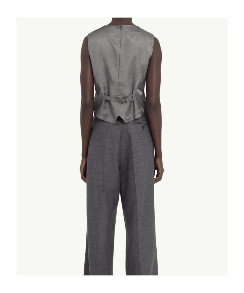 Mm6 Maison Margiela Satin Strapped Waistcoat