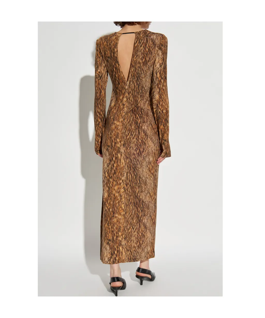 Mm6 Maison Margiela V-Neck Maxi Dress