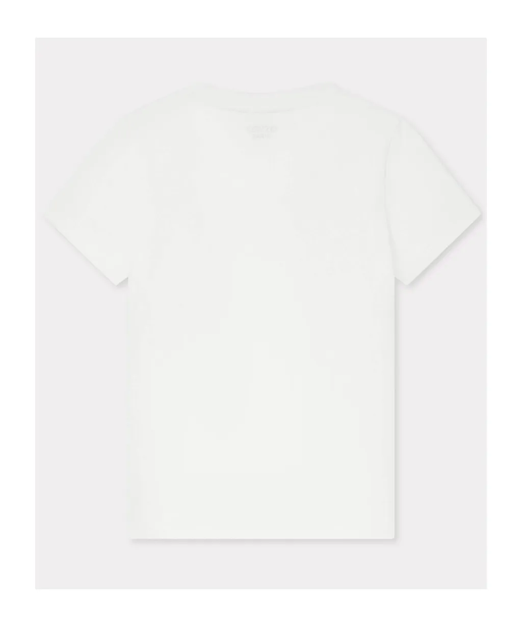 Kenzo Elephant Logo Embroidered T-Shirt