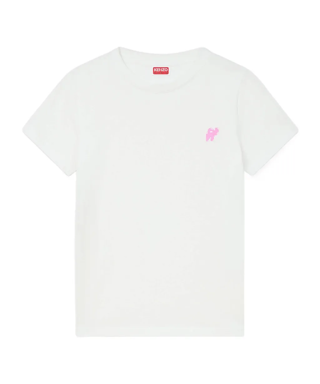 Kenzo Elephant Logo Embroidered T-Shirt