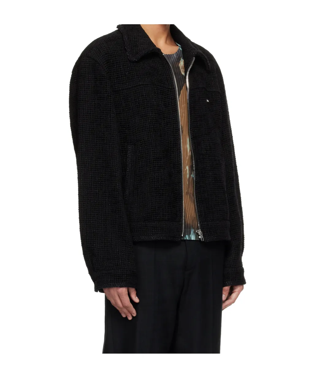 Tweed Zipper Casual Jacket