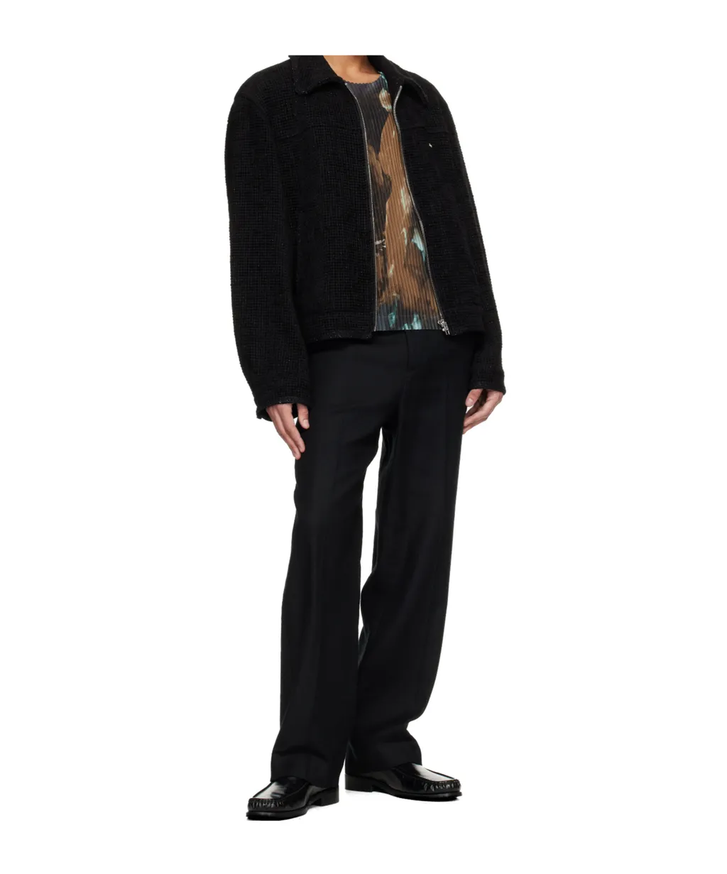 Tweed Zipper Casual Jacket