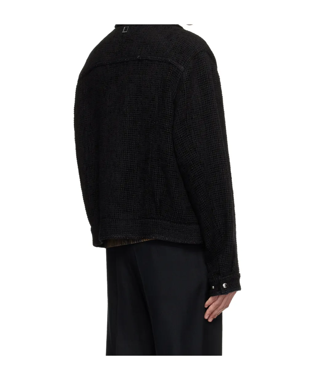 Tweed Zipper Casual Jacket