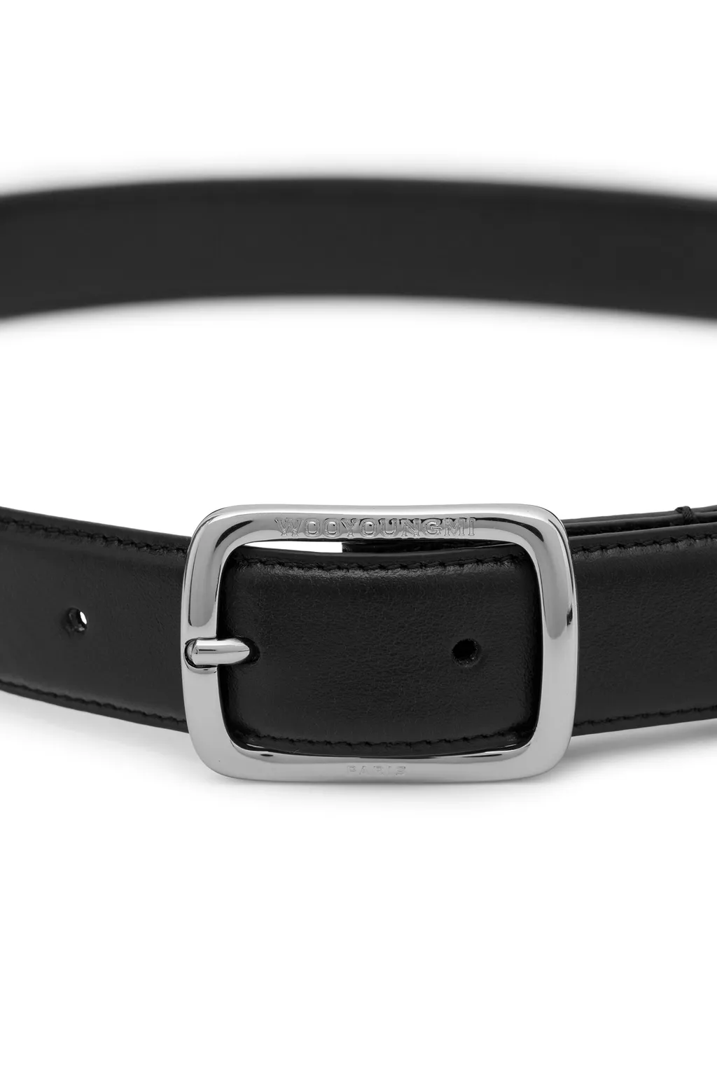 Black Small Logo Leather Belt