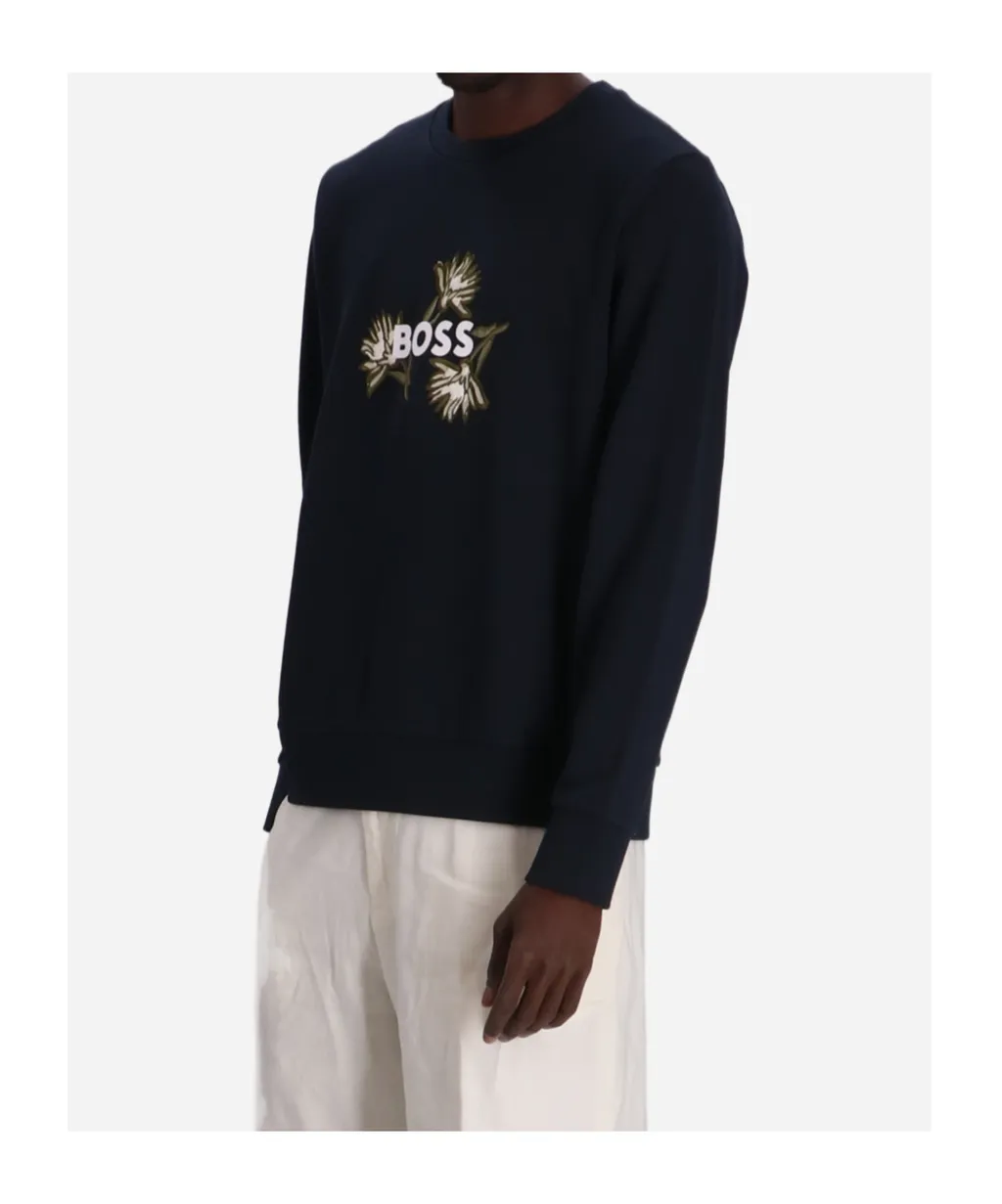 Floral-Embroidered Sweatshirt
