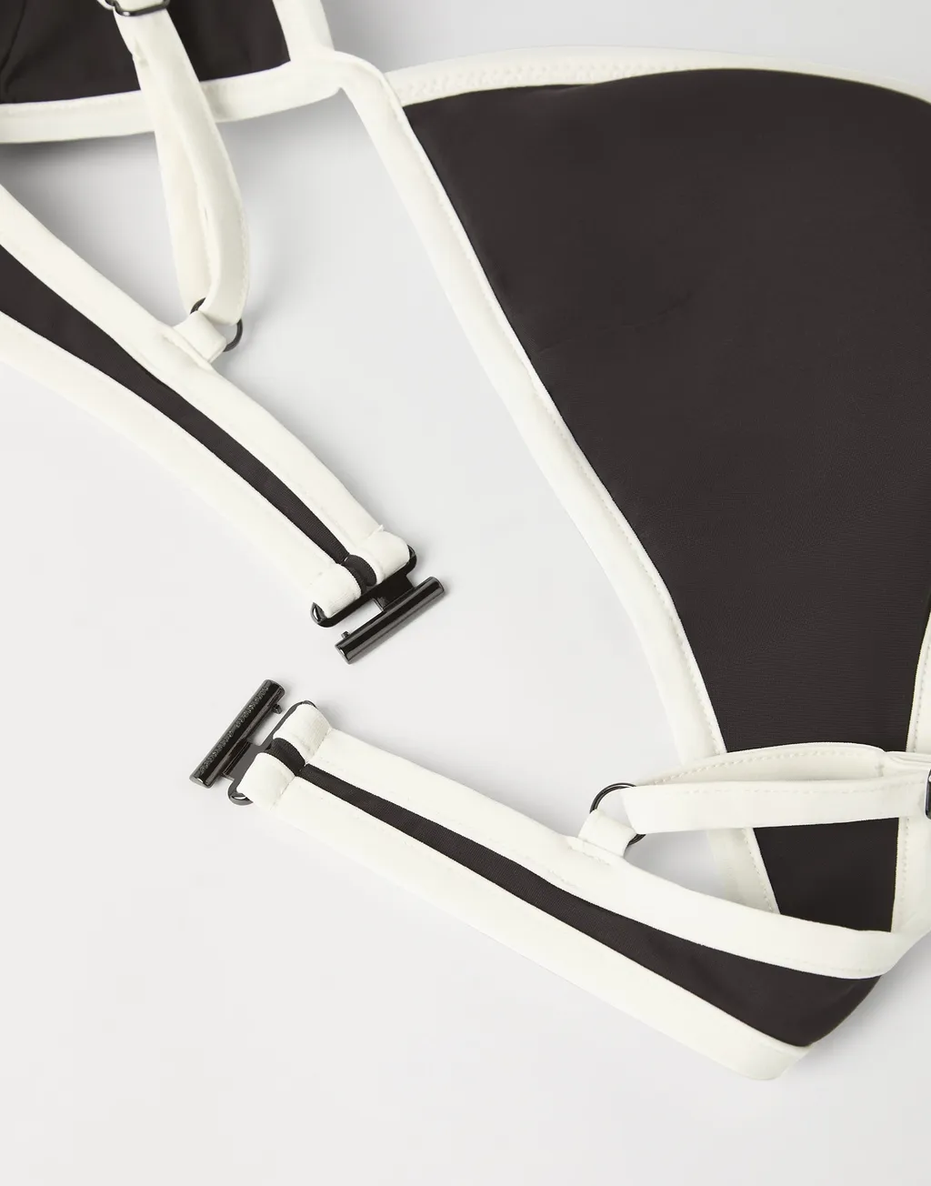 Contrasting-Trim Bikini Top