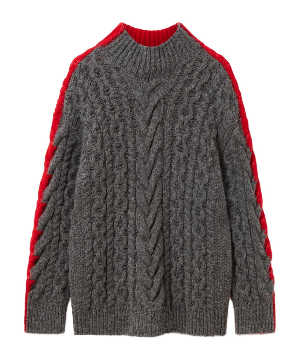 Stella Mccartney Laced Sleeves Cableknit Turtleneck Jumper