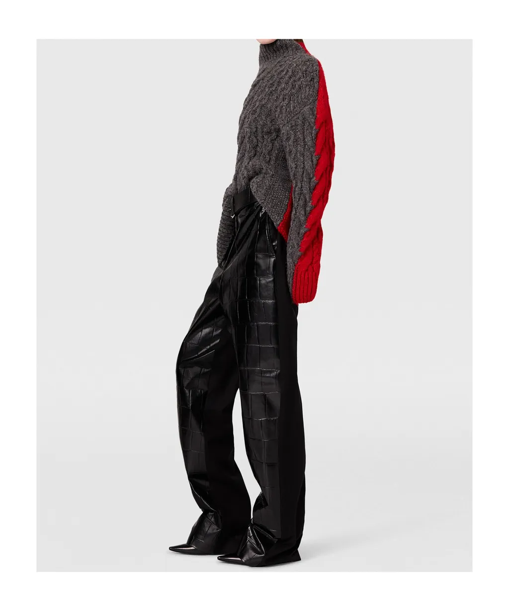 Stella Mccartney Laced Sleeves Cableknit Turtleneck Jumper
