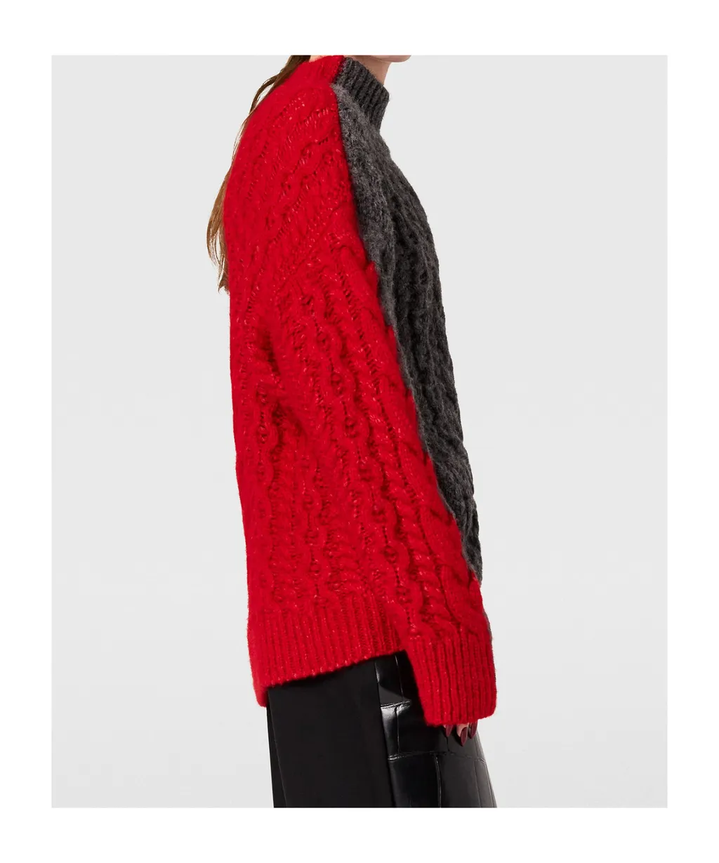 Stella Mccartney Laced Sleeves Cableknit Turtleneck Jumper