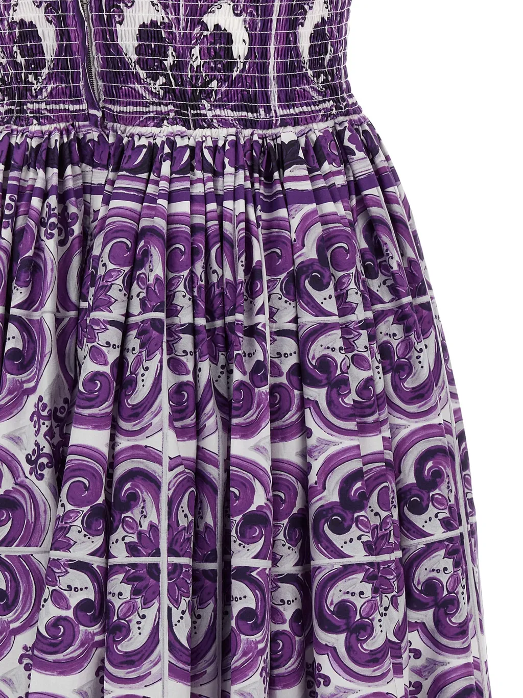 Maiolica-Print Midi Dress