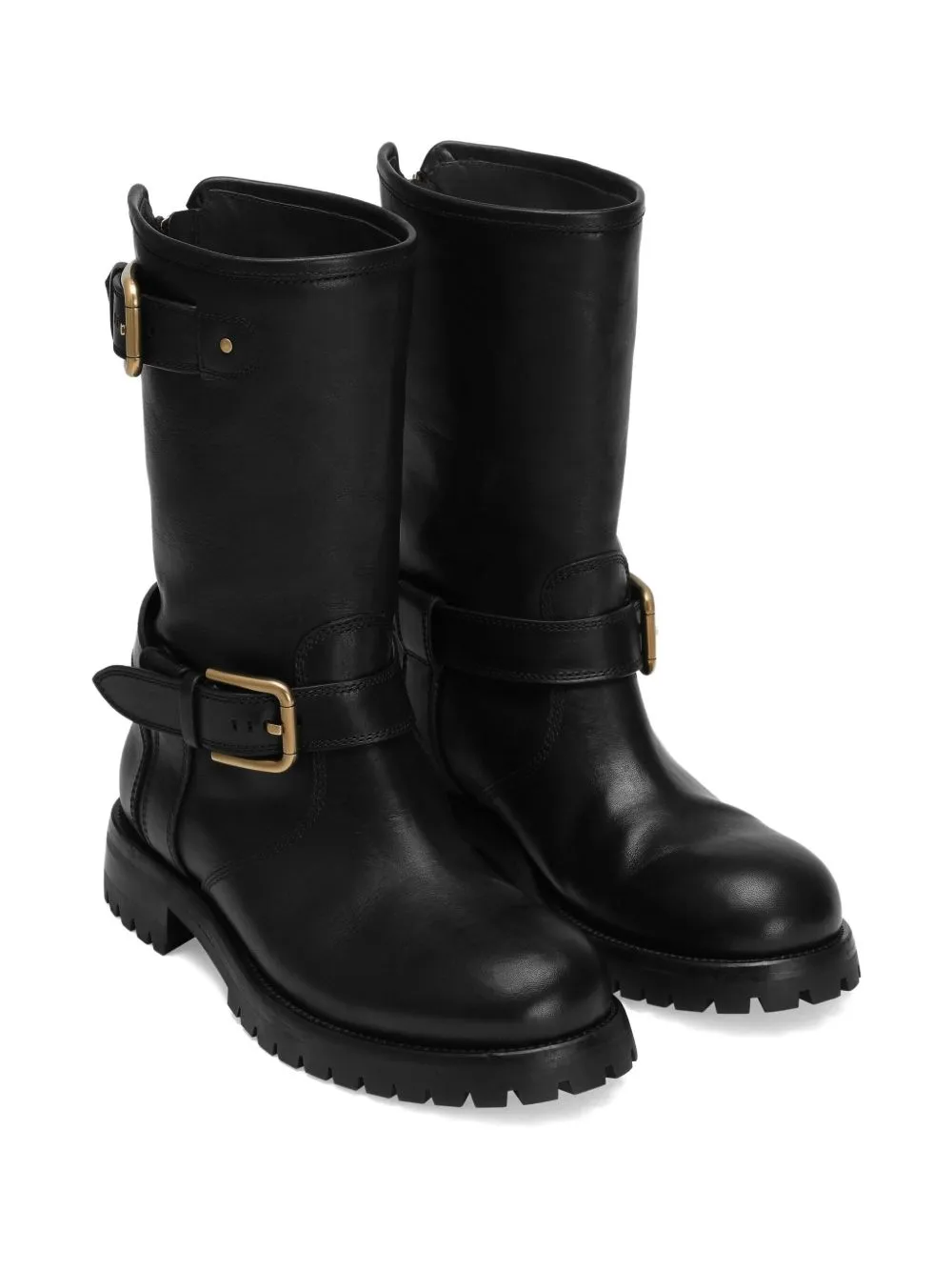 Buckle-Detail Knee-High Boots