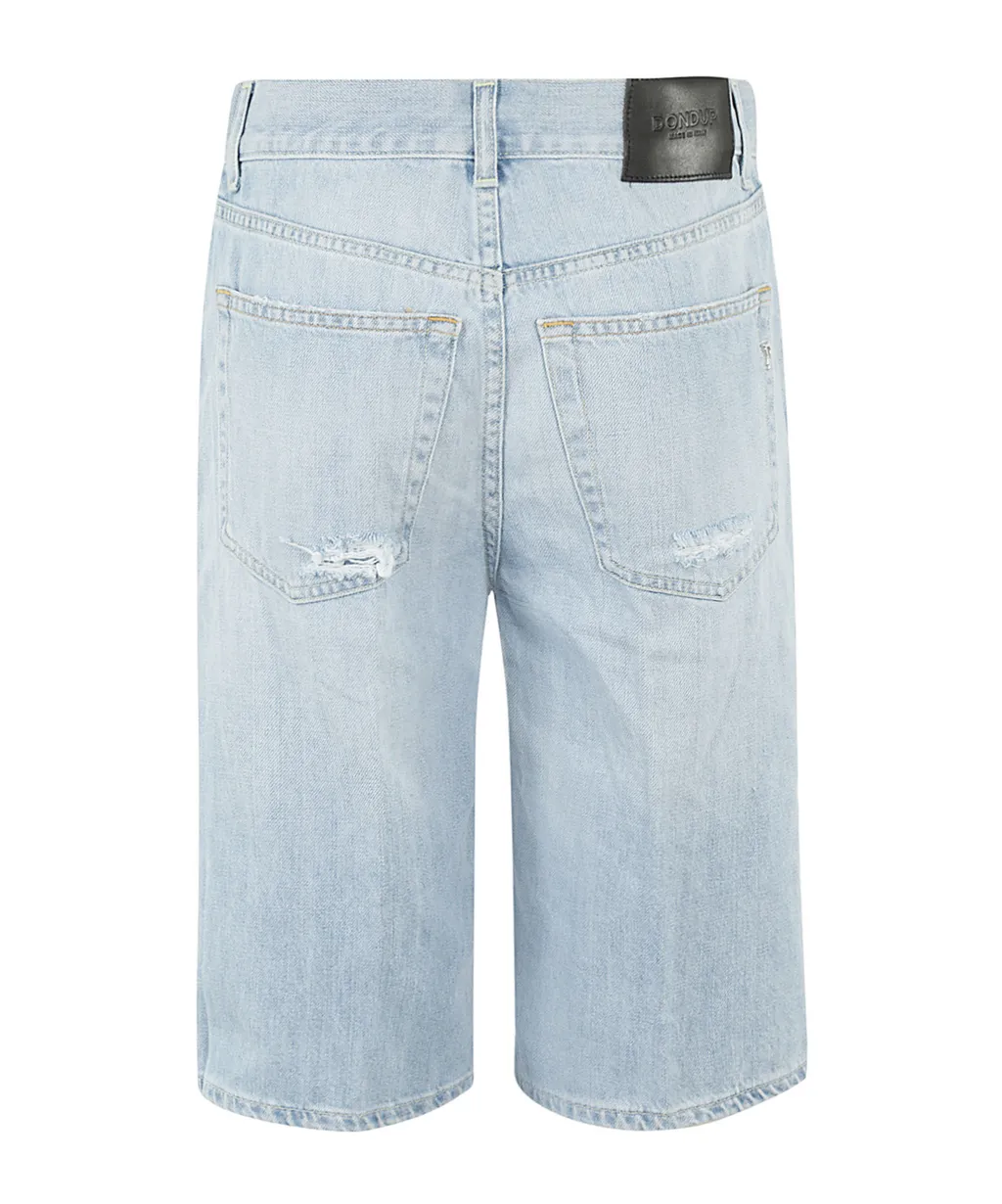 Ripped Detail Denim Shorts