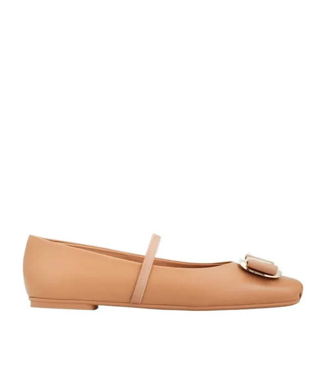 Vara Square-Toe Ballet Flats