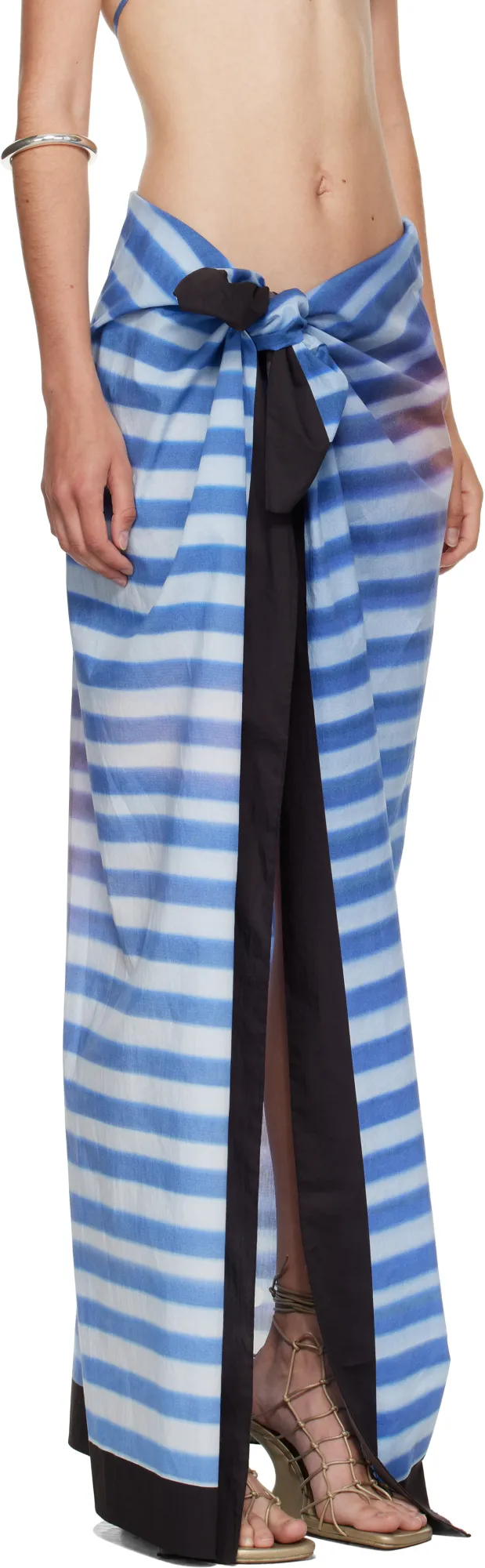 Jean Paul Gaultier Abstract Printed Striped Scarf
