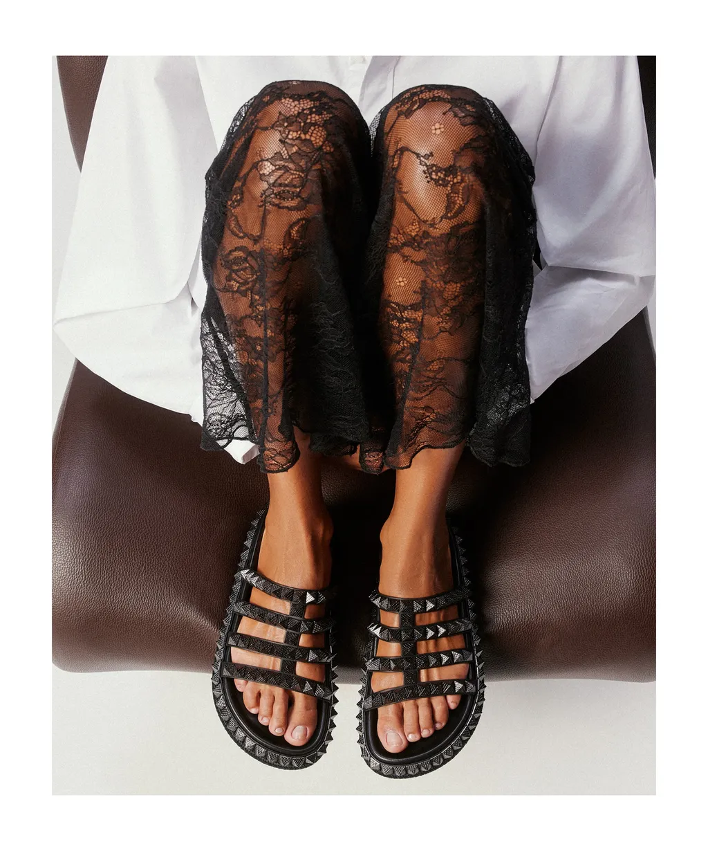 Christian Louboutin Stud Embellished Slip-On Sandals
