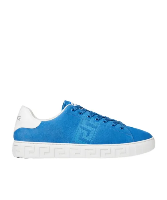 Versace Greca-Embroidered Lace-Up Sneakers