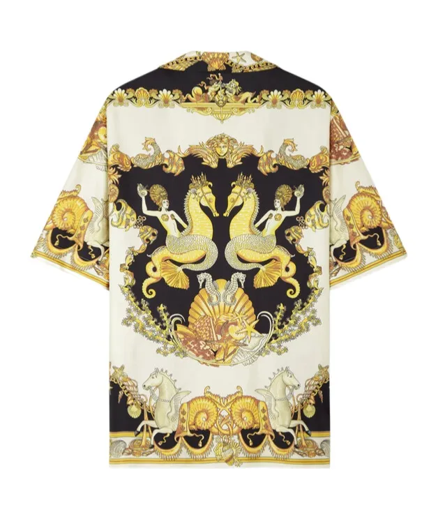 Versace Theatre Print Short-Sleeved Shirt