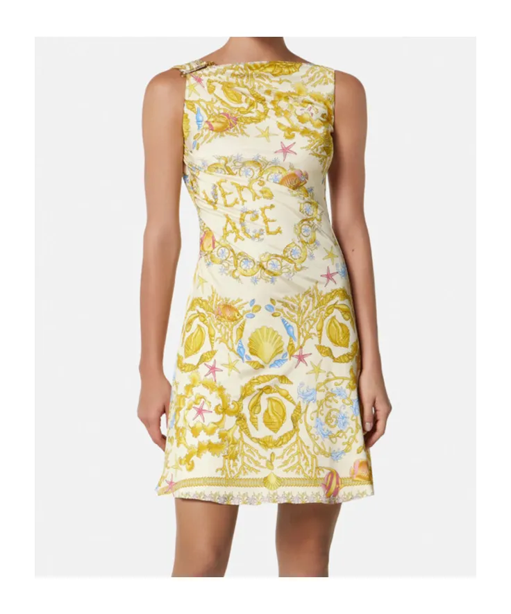 Versace Barocco-Printed Mini Dress
