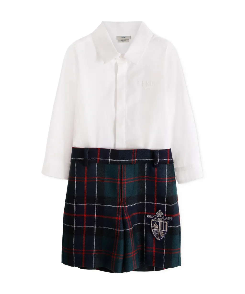 Tartan Short And Shirt Set