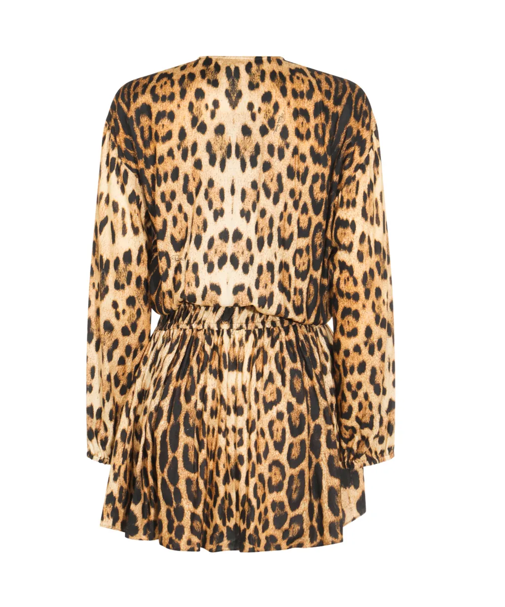 Roberto Cavalli Print Short Dress