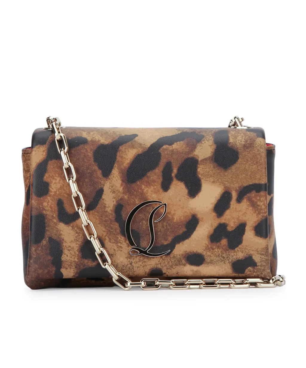 Loubi54 Leopard-Print Chain Shoulder Bag
