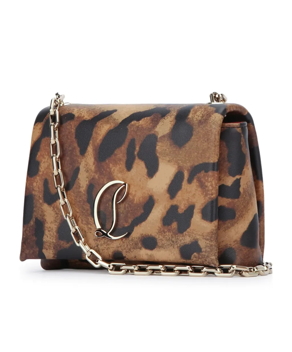 Loubi54 Leopard-Print Chain Shoulder Bag