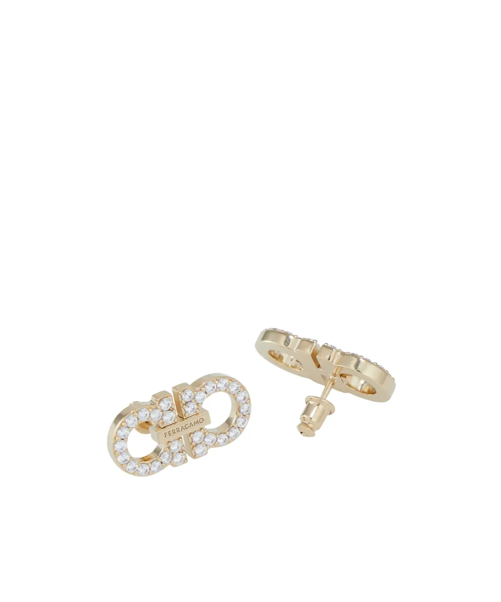 Ferragamo Double Gancini Embellished Earrings