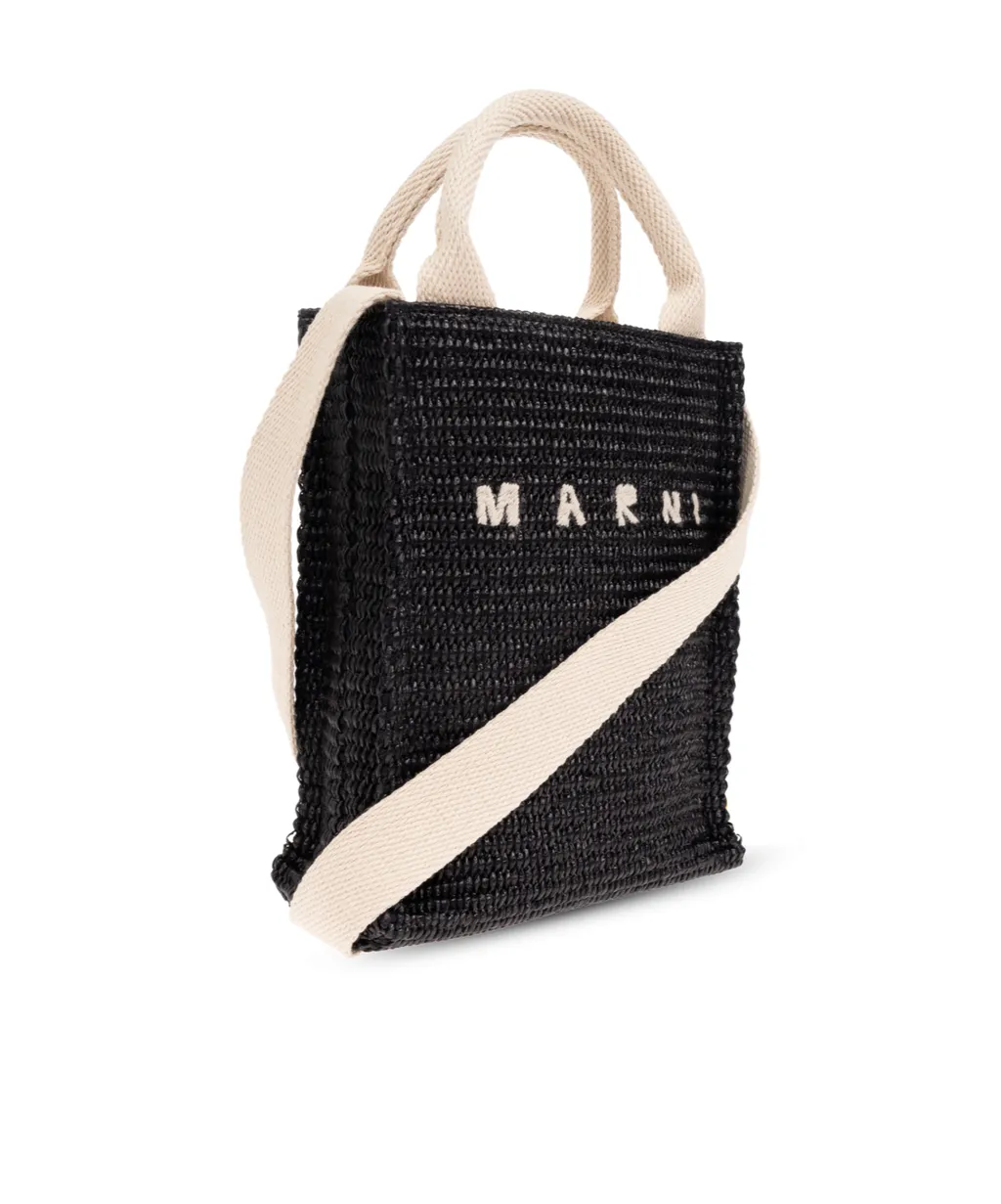 Marni Logo Embroidered Shoulder Bag