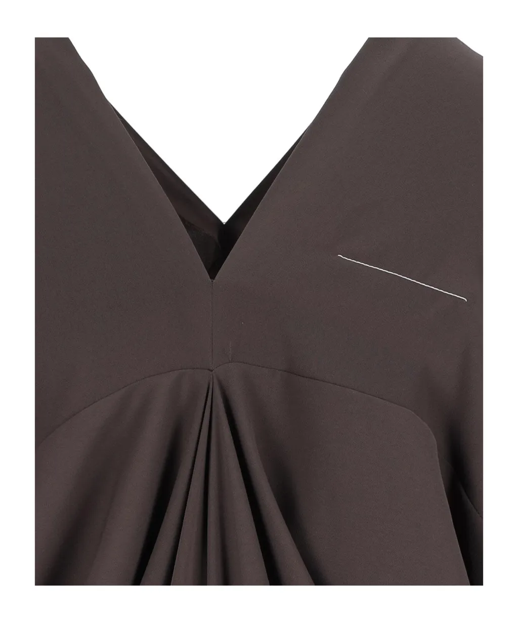 Mm6 Maison Margiela V-Neck Dress
