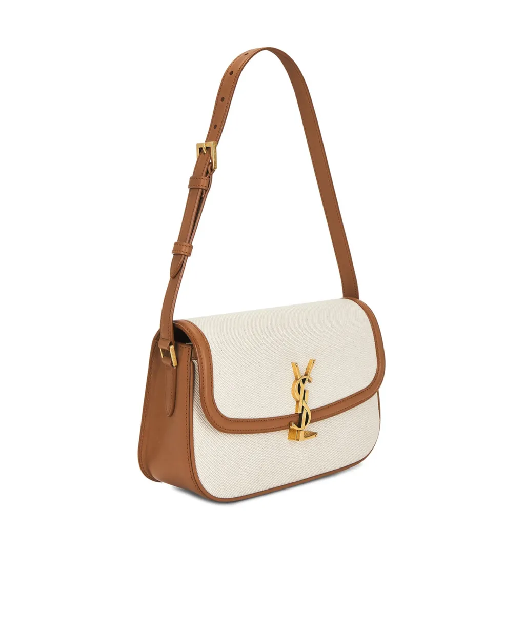 Saint Laurent Solferino Logo Plaque Shoulder Bag