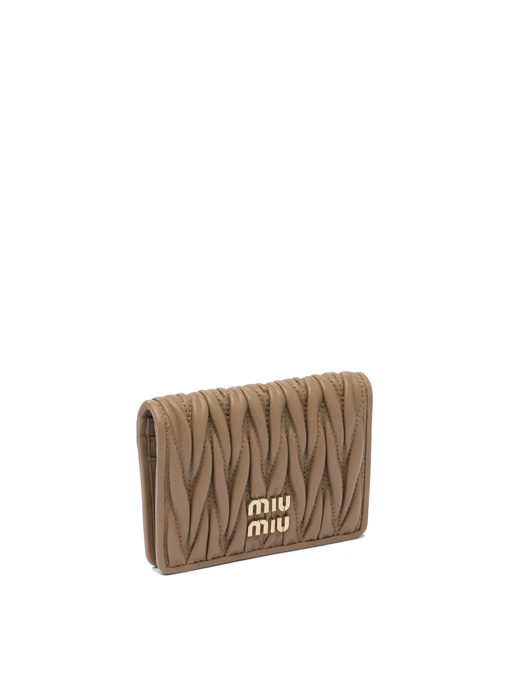 Miu Miu Logo-Lettering Matelassé Cardholder