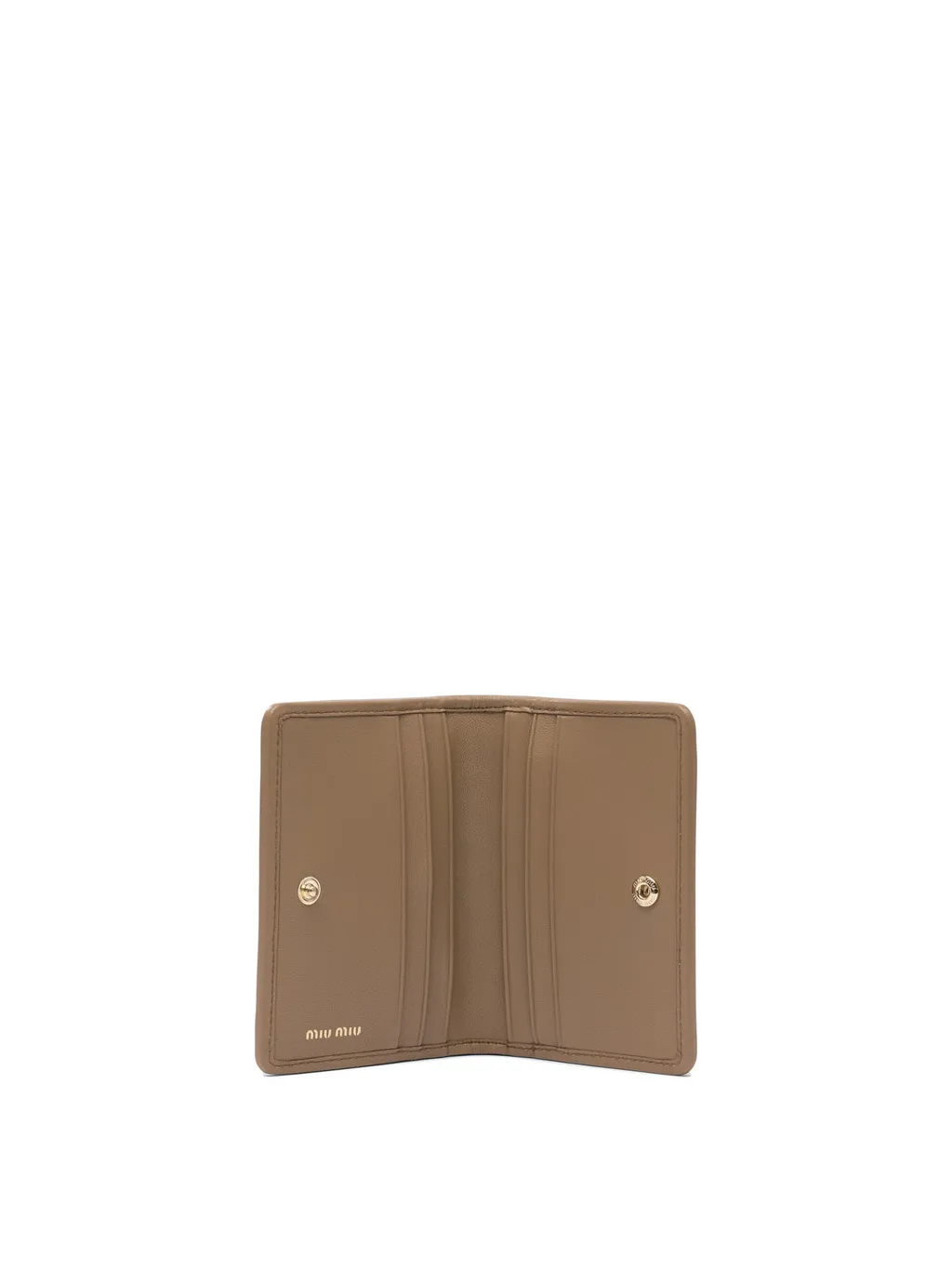 Miu Miu Logo-Lettering Matelassé Cardholder