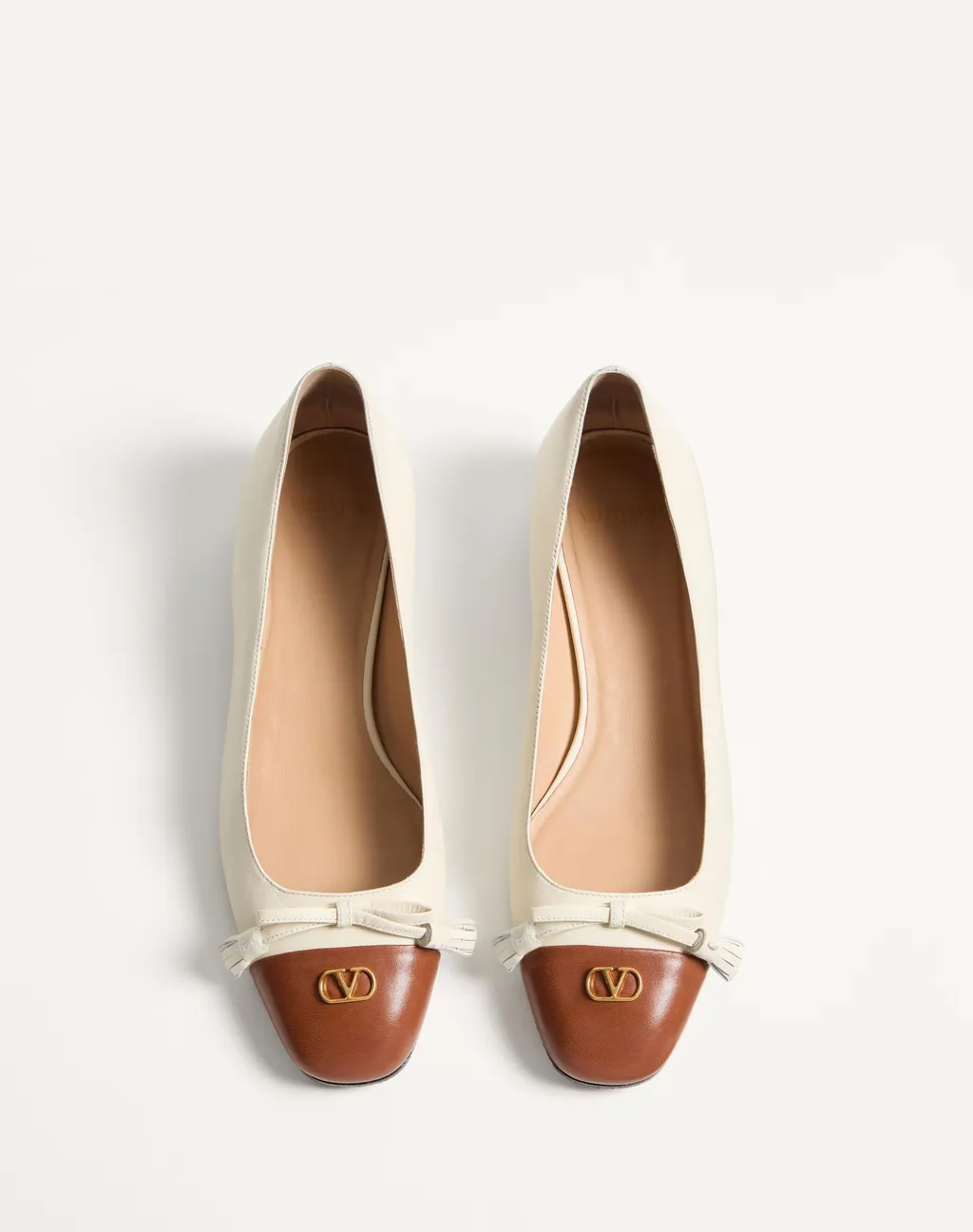 Valentino Vlogo Signature Tassel Embellished Slip-On Ballet Flats